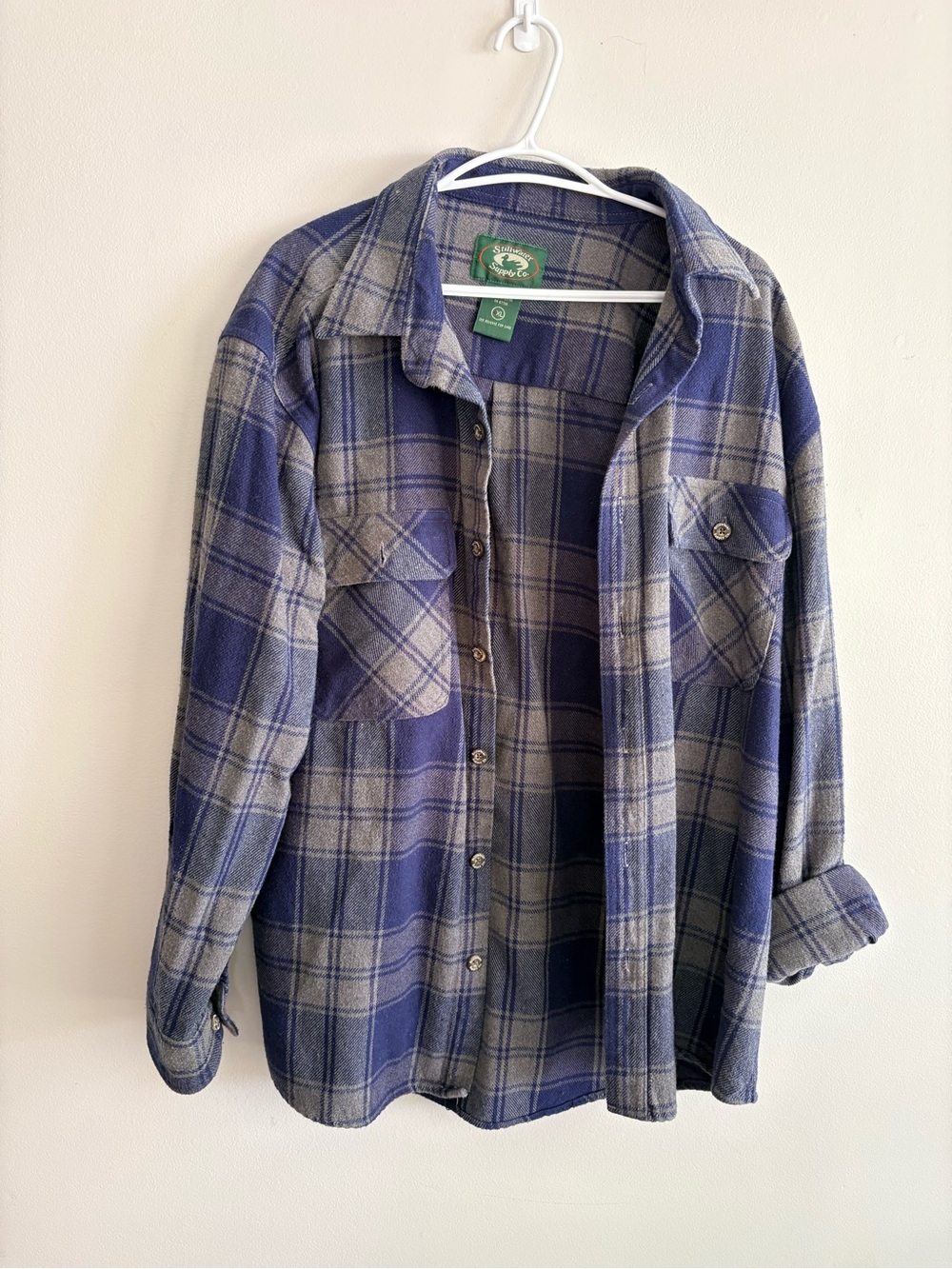 Blue Plaid Lightweight Shirt Jacket
